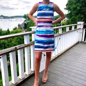 Amanda Uprichard Multicolor Striped Mini Dress